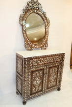 Load image into Gallery viewer, Mother of pearl inlay console and mirror .
