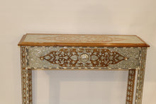 Load image into Gallery viewer, Console table with mirror mother-of-pearl inlay
