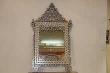 Load image into Gallery viewer, Console table with mirror mother-of-pearl inlay
