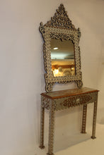 Load image into Gallery viewer, Console table with mirror mother-of-pearl inlay
