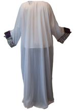 Load image into Gallery viewer, Chiffon Embroidered Abaya with Metallic Thread Detailing
